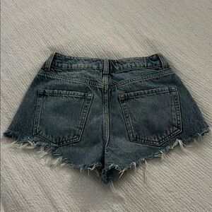 Garage Blue Jean Shorts Distressed High-Waisted